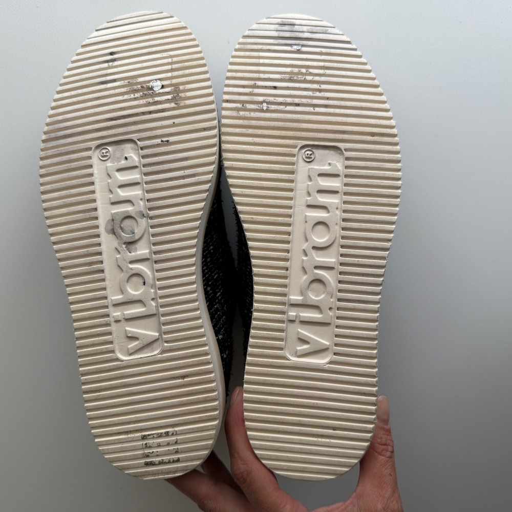 P448 Italy Bubble Shaka Slip On Gray Houndstooth Chunky Vibram Sole Shoes 7 7.5 - Picture 4 of 8